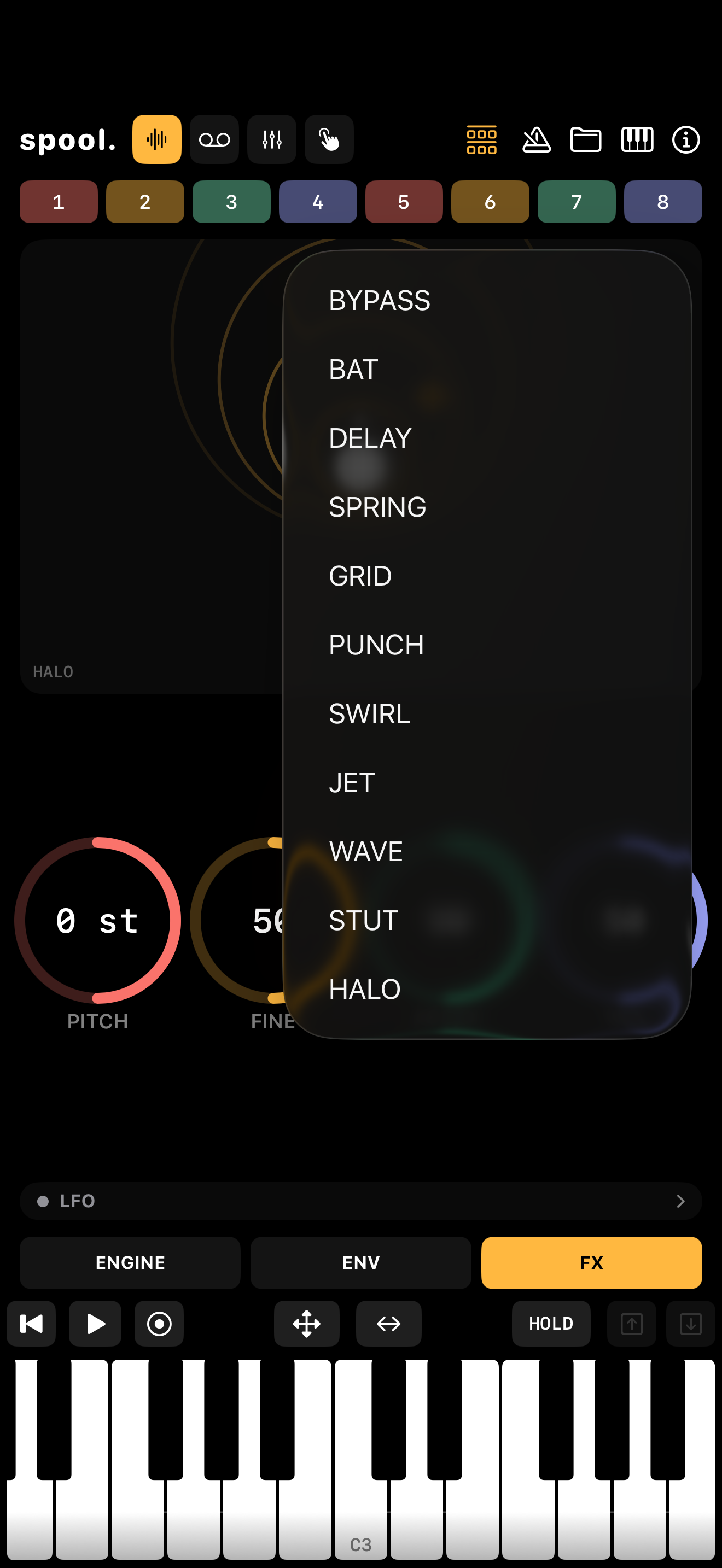 The effects rack